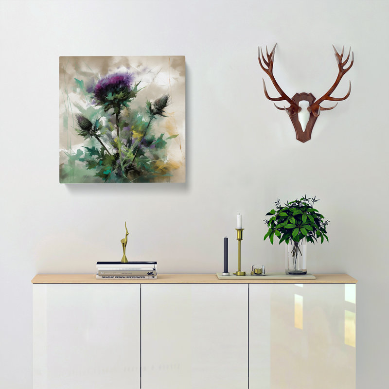 Thistle Gestural - No Frame Print