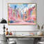 Rose, bleu, bâtiments de New York en été - salon d'art mural de New York-86149026-86149035
