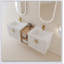 Meuble-lavabo à fermeture en douceur de 60 pouces avec lavabo et petites tablettes de rangement. BCV06360GWH