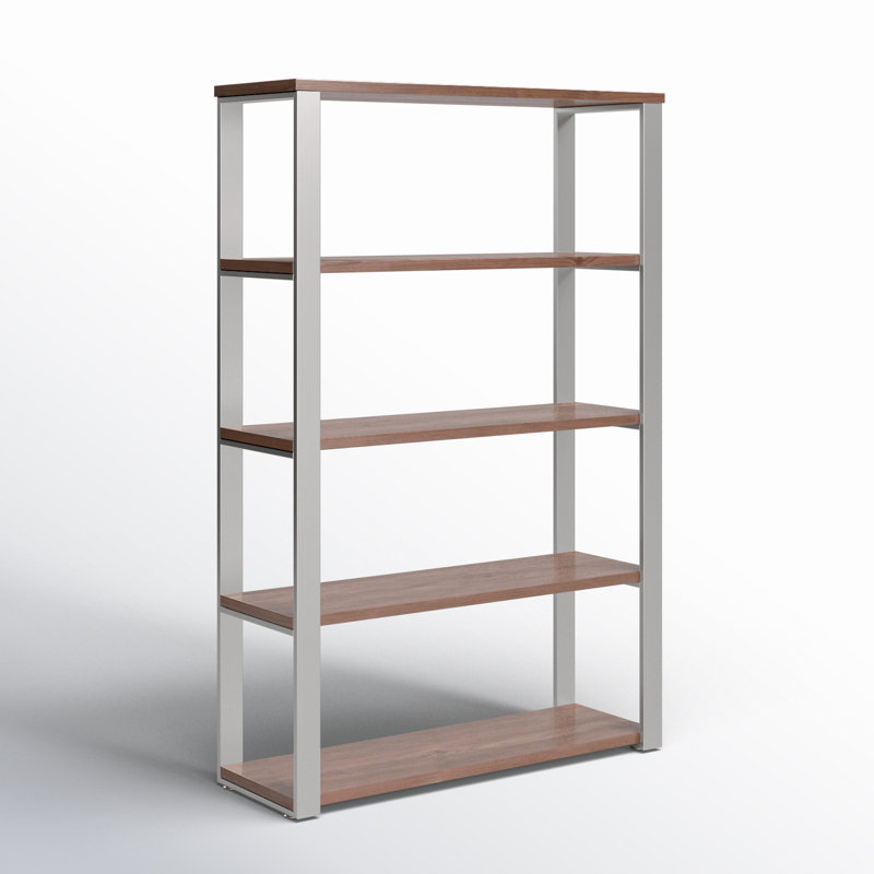 Tablette / étagère Kenyon, Argent / noyer