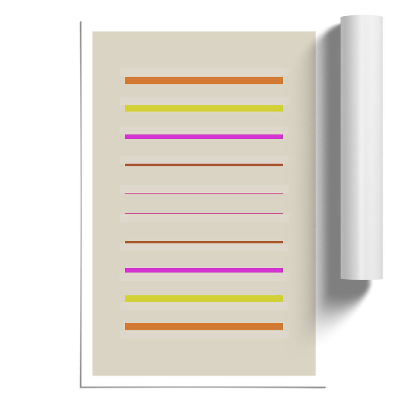 Composition 5 - Frameless Print, 59cm H x 42cm W x 0.1cm D