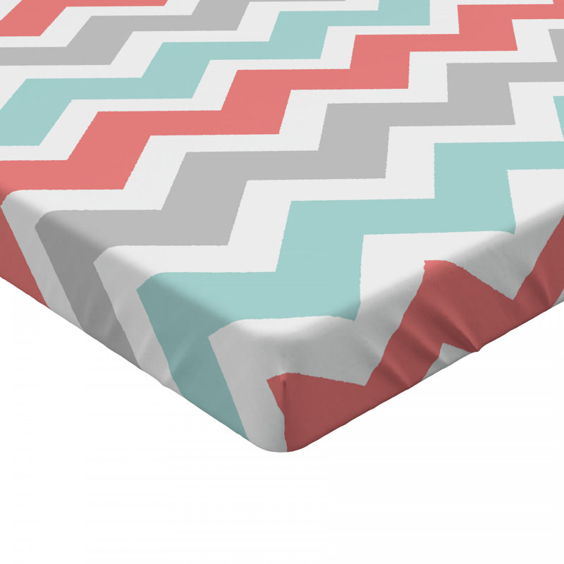 Microfiber Chevron Fitted Sheet, Full Fitted Sheet