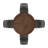 Ceri Rustic X-Base 48" Round Dining Table Set - Table And 4 Dark Gray Velvet Chairs-1703925301
