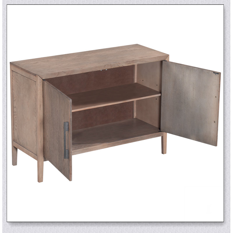 Buffet en U avec 2 poignées en métal et 2 portes pour le couloir, Beige