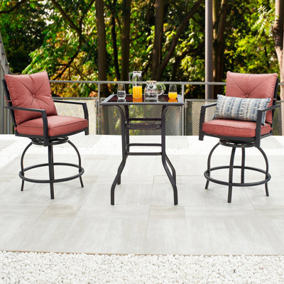 Zaina Square 2 - Person Bistro Dining Set with Cushions