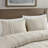 Oversized King Comforter - 100% Cotton Dyed, Taupe White Stripes, Comfortable