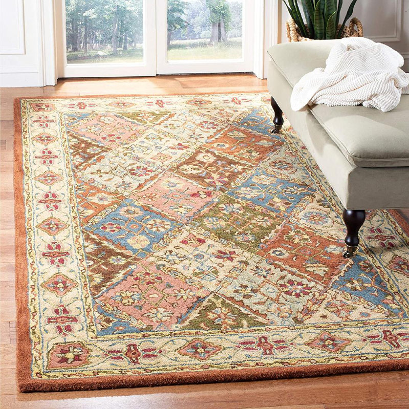 Tapis intérieur / extérieur rectangulaire en laine 2 pi x 3 pi Southwestern