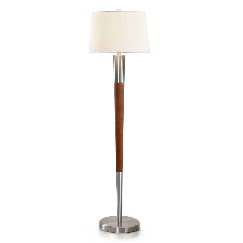 Vanover 63'' Traditional Floor Lamp, Brushed Nickel