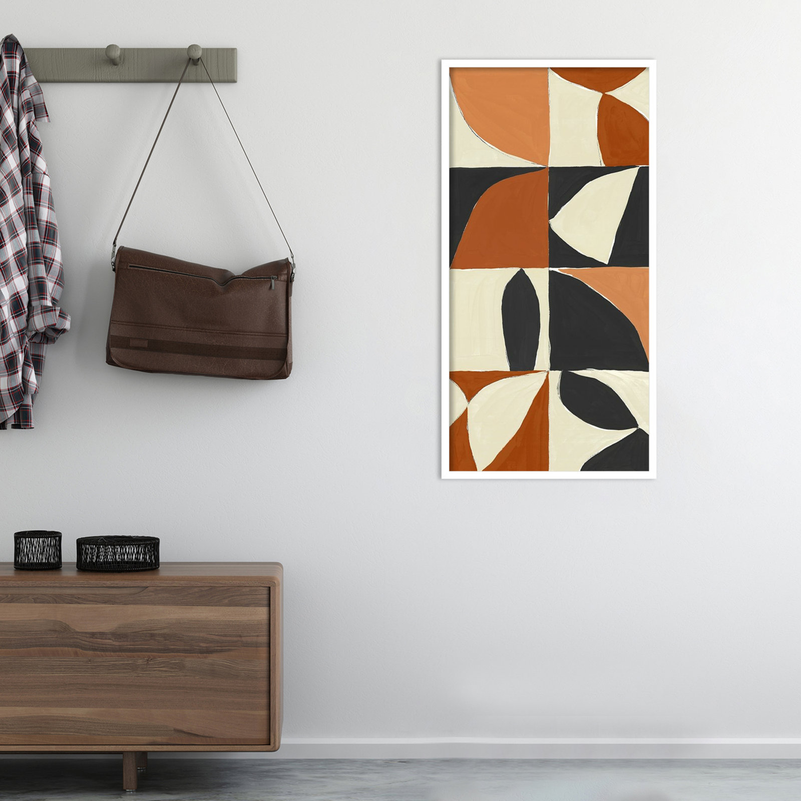 Honoring Matisse Warm by Isabelle Z, White, 41" H x 21" W x 1" D