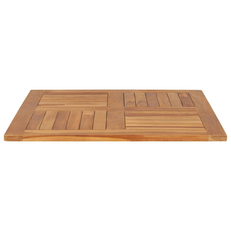 vidaXL Table Top Teak Solid Teak Wood 31.5x31.5 in Durable Table Top, 31.5" W x 31.5" L