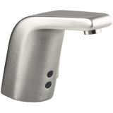 Sculpted Single-Hole Touchless Dc-Powered Commercial Bathroom Sink Faucet with Insight Technology, Temperature Mixer and 5-3/4" Spout