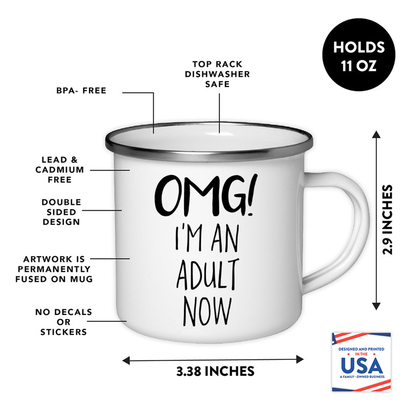 11 oz. Cadeau de tasse à café en acier inoxydable Graduation