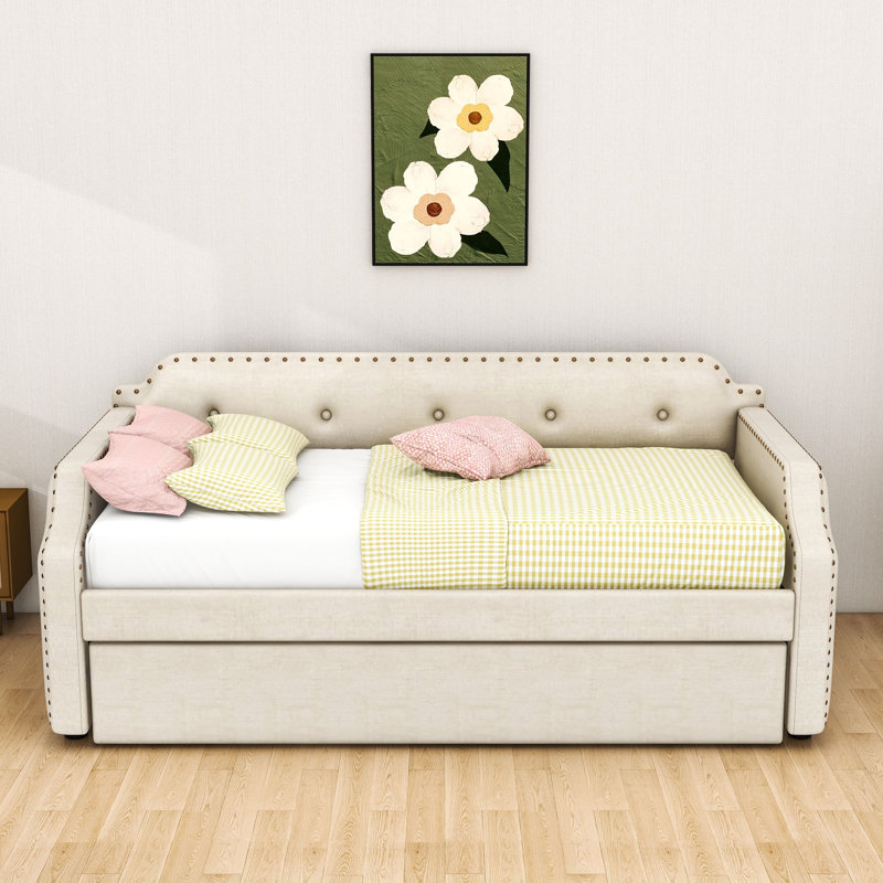 Twin Upholstered Daybed with Trundle