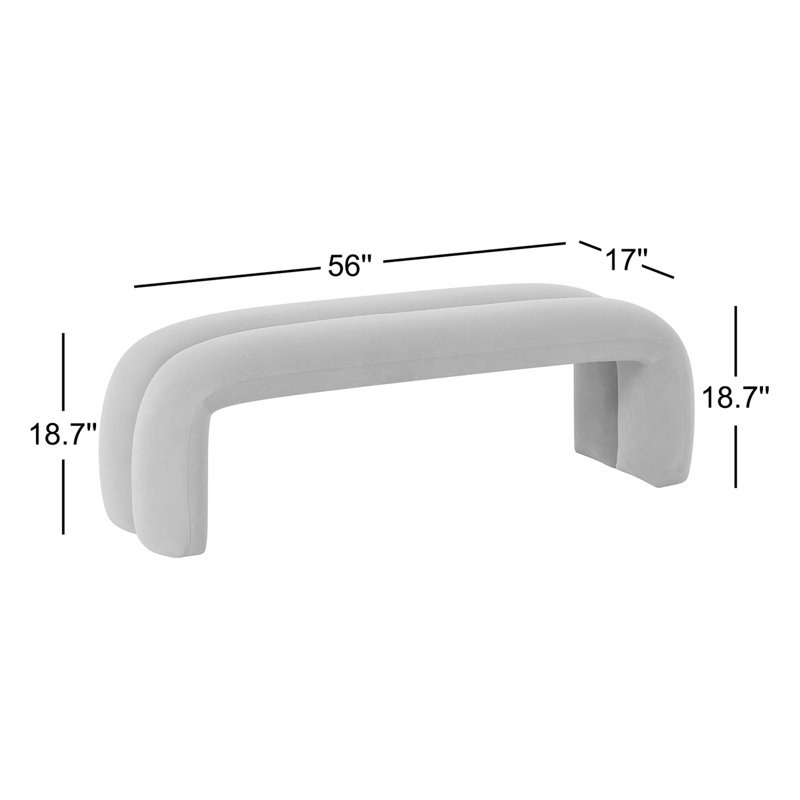 Banc rembourré Oriole, Taupe