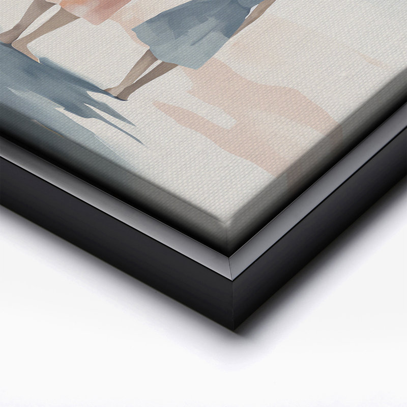 Mother and Daughter No2, 16"H x 20"W, Canvas, Black Framed