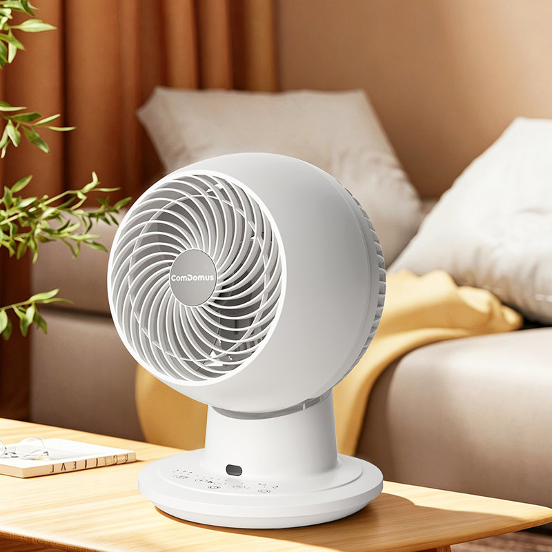 Ventilateur de circulation d'air 11,42 po H avec oscillation 3D, 5 vitesses et télécommande