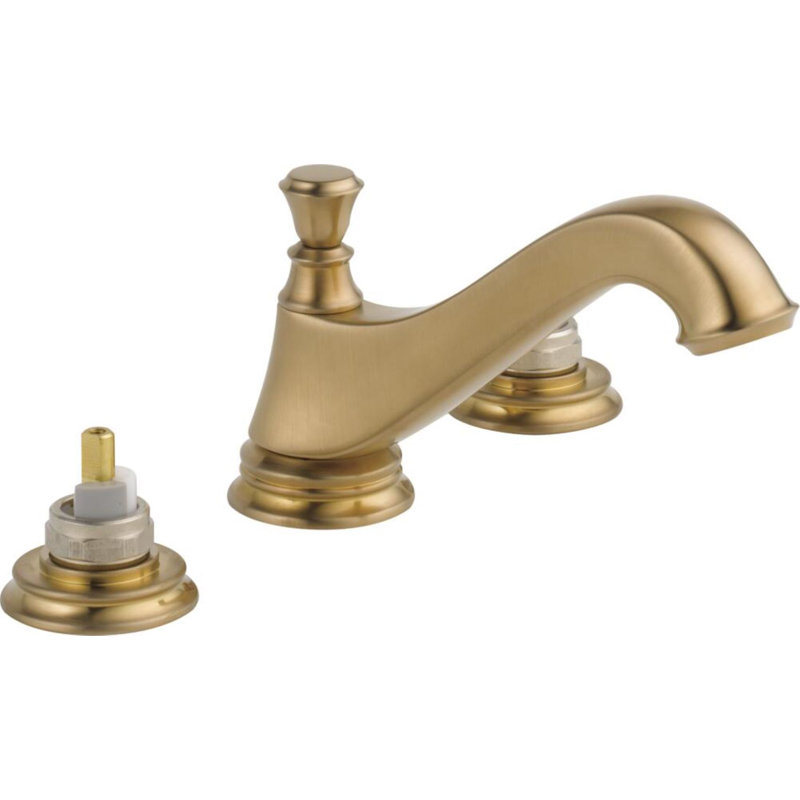 Cassidy Widespread Bathroom Faucet with Drain Assembly, Brilliance Champagne Bronze