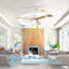 Ventilateur de plafond 52 po avec lumières DEL Kaphers-374101679-374101678