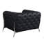 Fauteuil Global United en cuir italien pleine fleur 100 % véritable