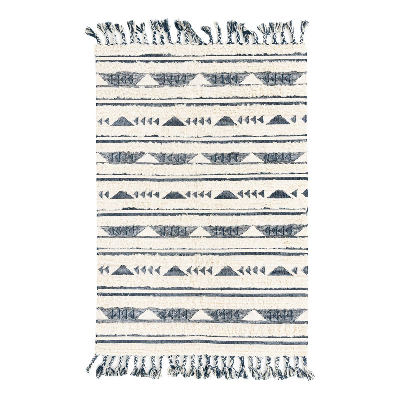 Performance Wool Geometric Indoor Rug, Rectangle 6'1" x 9'
