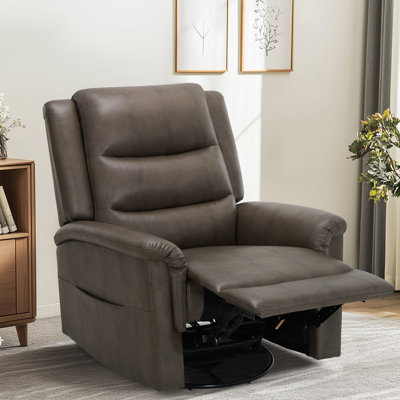 Manual Swivel Rocker Recliner Chair with 360° Rotation – Adjustable Backrest, Multi-Functional Lounge Chair for Living Room, Home Office