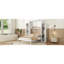 Lit escamotable en bois blanc peu encombrant avec lumières à DEL, solution de rangement moderne