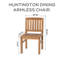 Huntington 5pc Teak Outdoor Dining Set with Sunbrella Cushion-2094127357