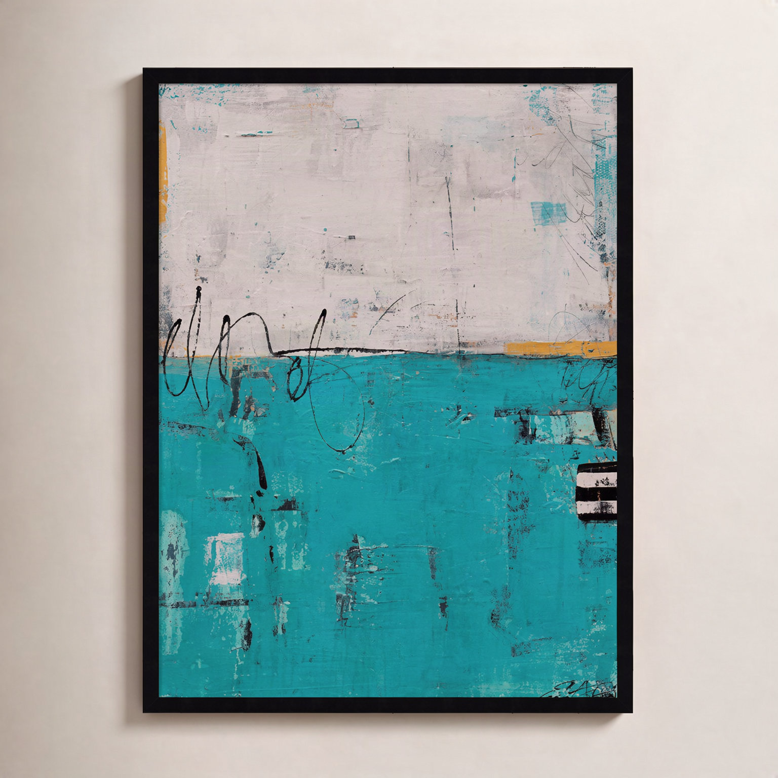 Urban Harmony Print by Erin Ashley, 33" H x 25" W, Black