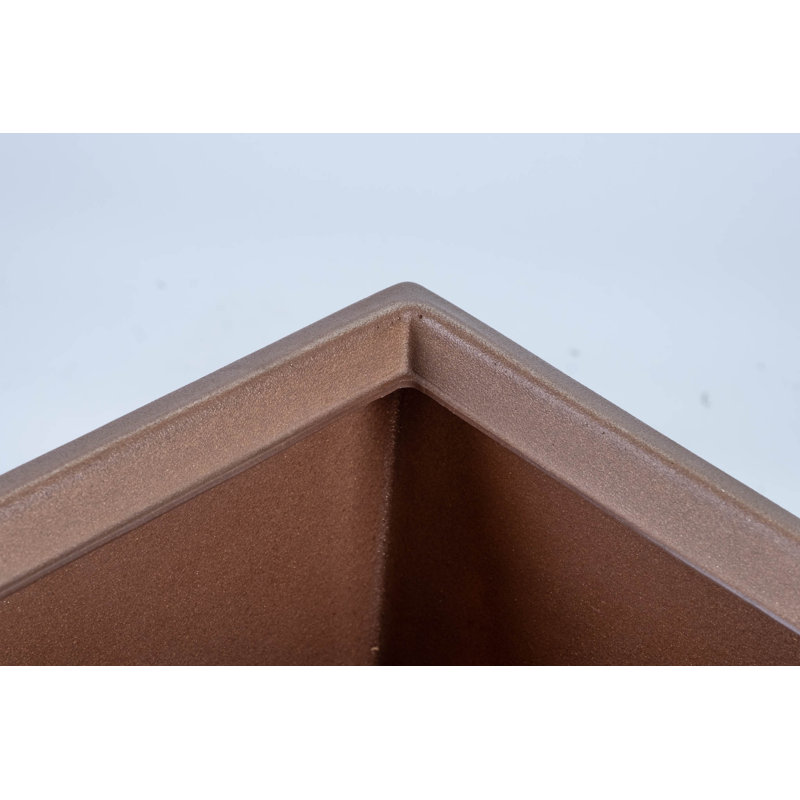 Pot de fleurs en plastique modtec, Bronze vieilli, H 24 po x l 18 po x P 18 po