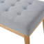 Contemporain en gris avec pieds en bouleau massif - détail et pieds pour le décor de la chambre à coucher