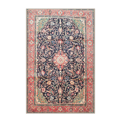 Tapis rouge/bleu traditionnel Welsch
