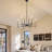 Modern 12-Light Black & Gold Chandelier