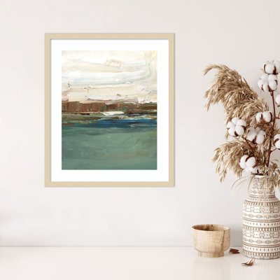 «Desert Haze Abstraction I» par Ethan Harper, reproduction d'art encadrée sur bois