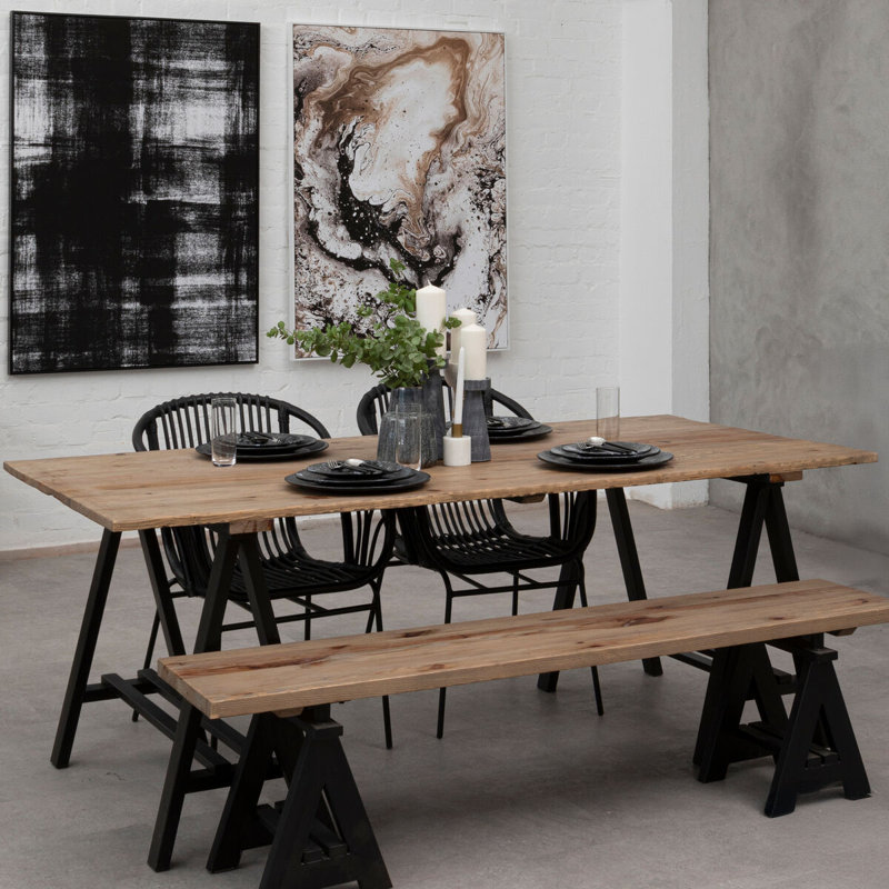 Best 130cm Solid Wood Top Console Table