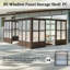 Aluminum Patio Gazebo Wall-Mounted Solarium-99076002