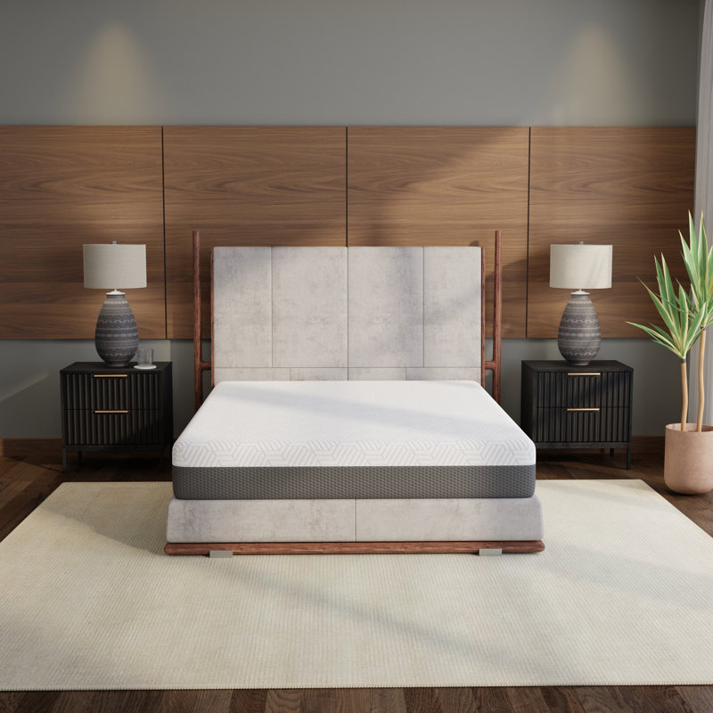 Grand matelas ferme ferme de 10 pouces avec housse de refroidissement Omne Fria, Grand lit