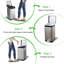 Poubelle à pédale à fermeture en douceur, acier inoxydable 30 L / 7,9 gal avec doublure intérieure et conception à l'épreuve des doigts