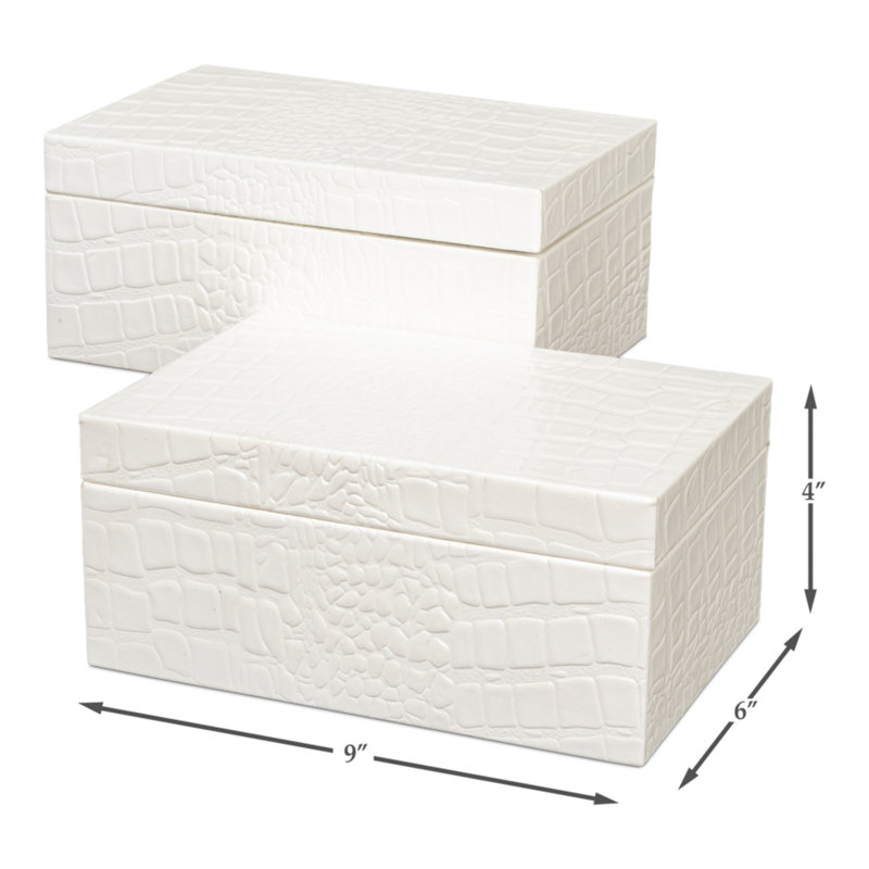 Shagreen Handmade Decorative Box, Ivory