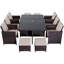 Ingmar 10 - Person Patio Dining Set with Rectangular Table , Cushions Included-28646720
