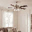 Ventilateur de plafond standard à 5 pales de 52 po avec chaînette et ensemble d'éclairage inclus Artice-86792481