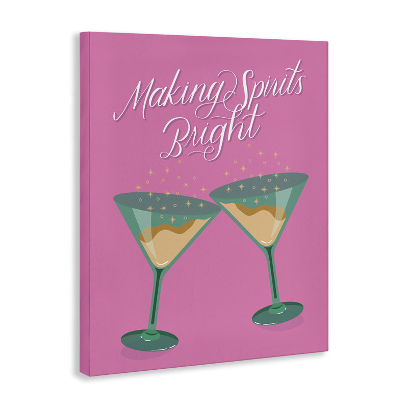 «Made Spirits Bright Cocktail» par Hey Bre! Creative Studio, H 20 po x l 16 po