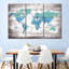 «Aged World Map XXX», ensemble de 3 reproductions sur toiles par Jorge S-1066223125