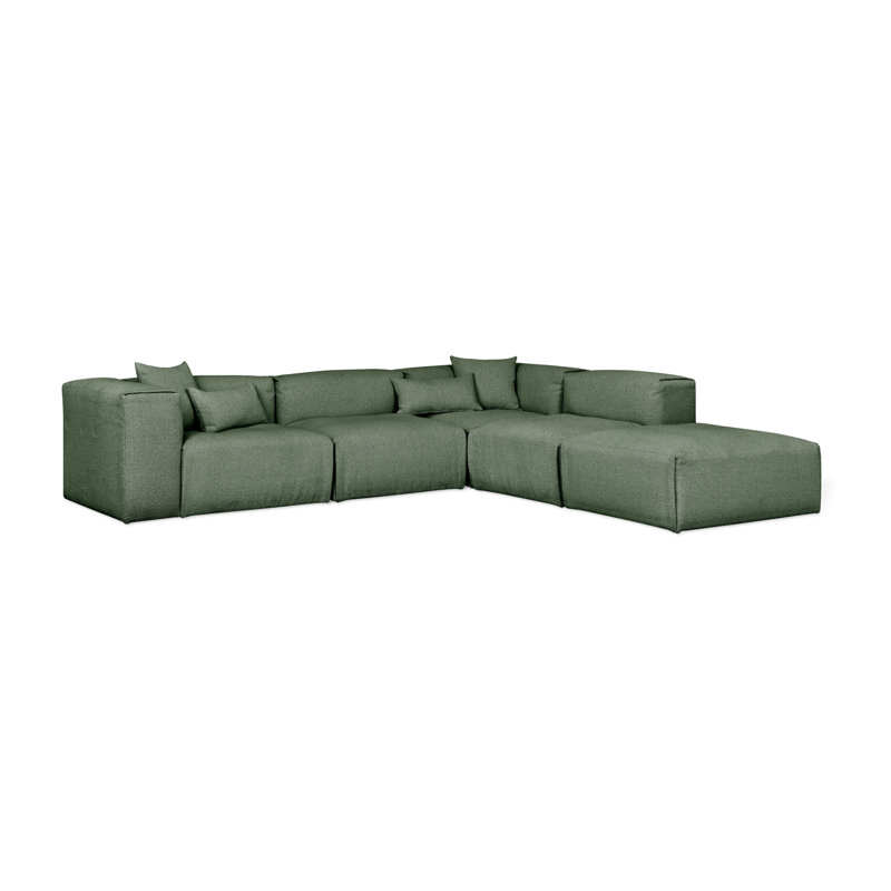 Nest Modular Sectional, Pine Boucle, Right Hand Facing