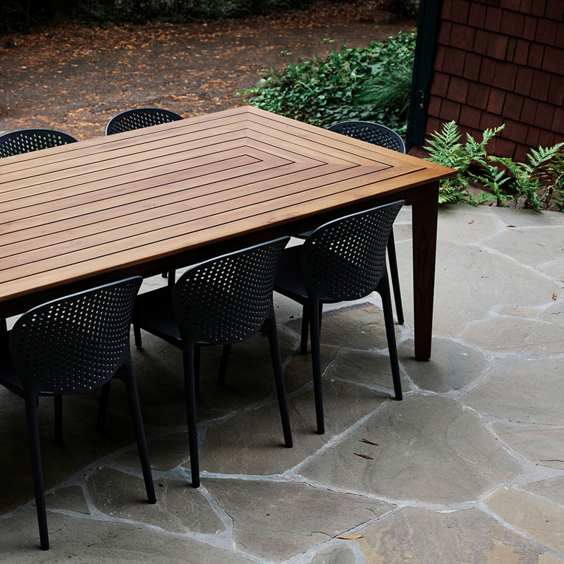 Miramar Outdoor Teak Dining Table, 30" H x 72" L x 44" W