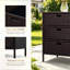 Porte-serviettes d'extérieur, 3 tiroirs, armoire de rangement en rotin