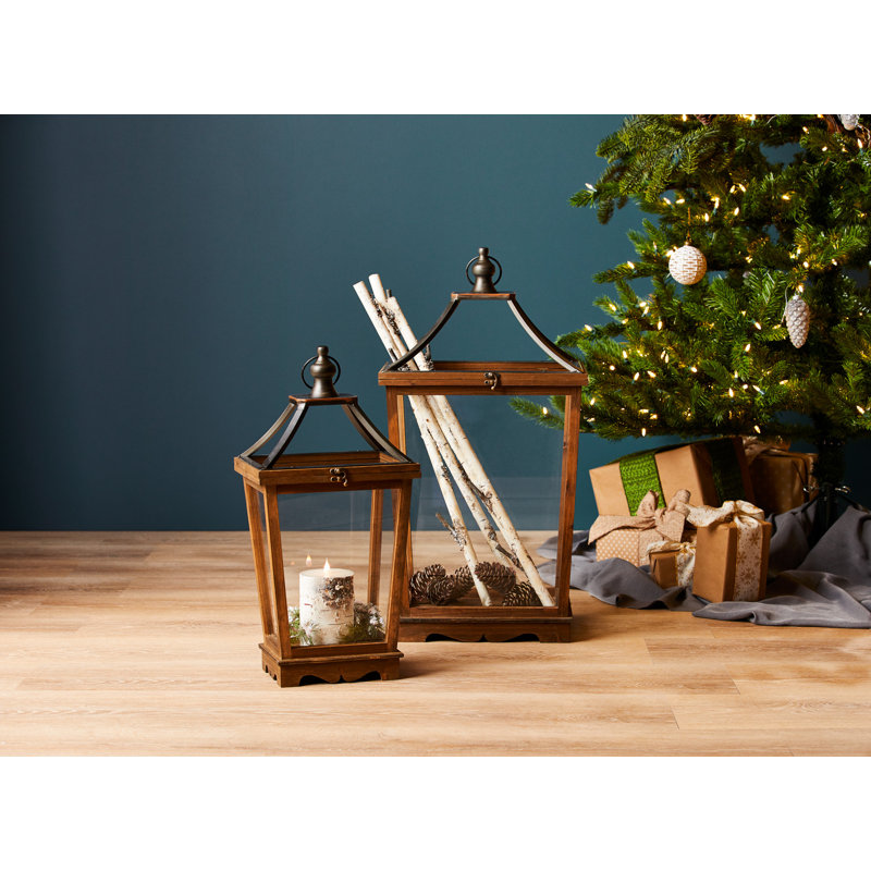 30.5'' H Wood Floor Lantern