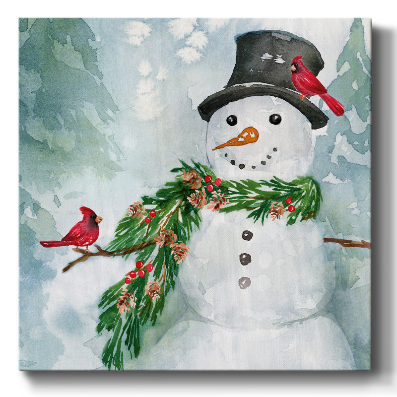 " Snowman ", 16" H x 16" W x 1.5" D