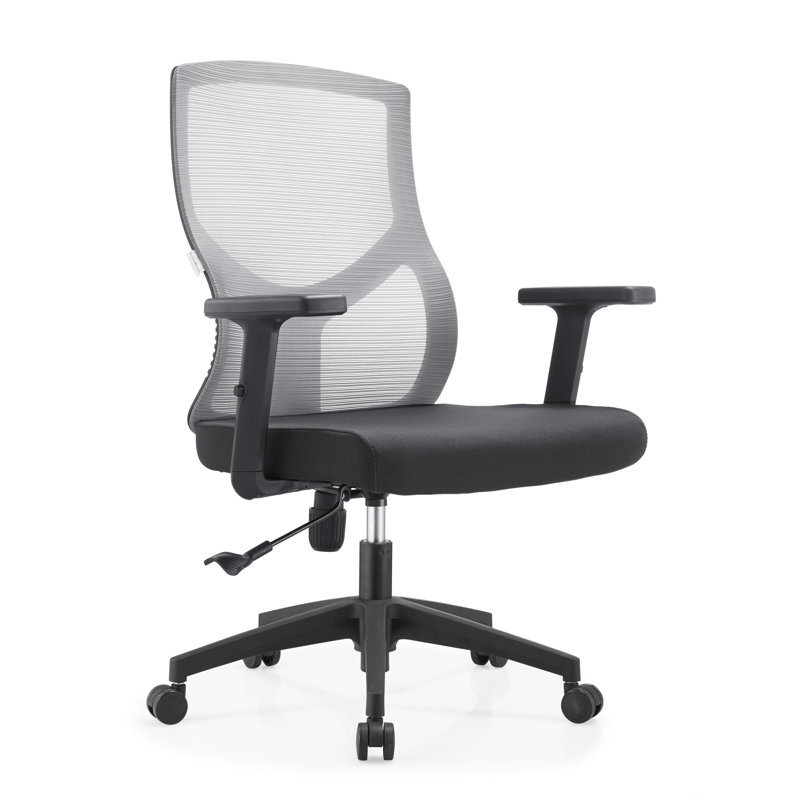 Fauteuil de bureau ergonomique Michaelene, Gris clair