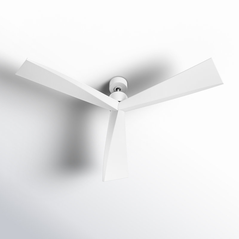 Adler Downrod Ceiling Fan, Matte White, 60"