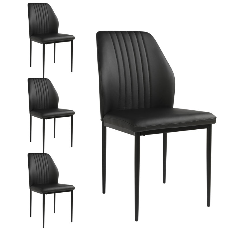 Sroda Upholstered Dining Chair（set of 4）, Black